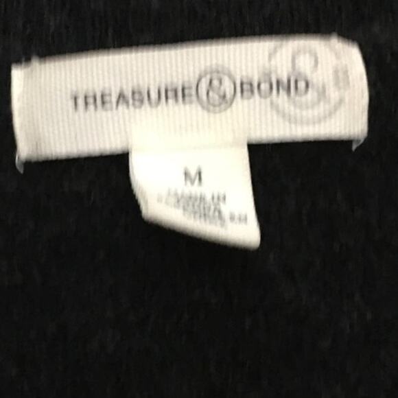 Treasure & Bond Cozy V-Neck Sweater - Charcoal - Medium - Picture 9 of 12